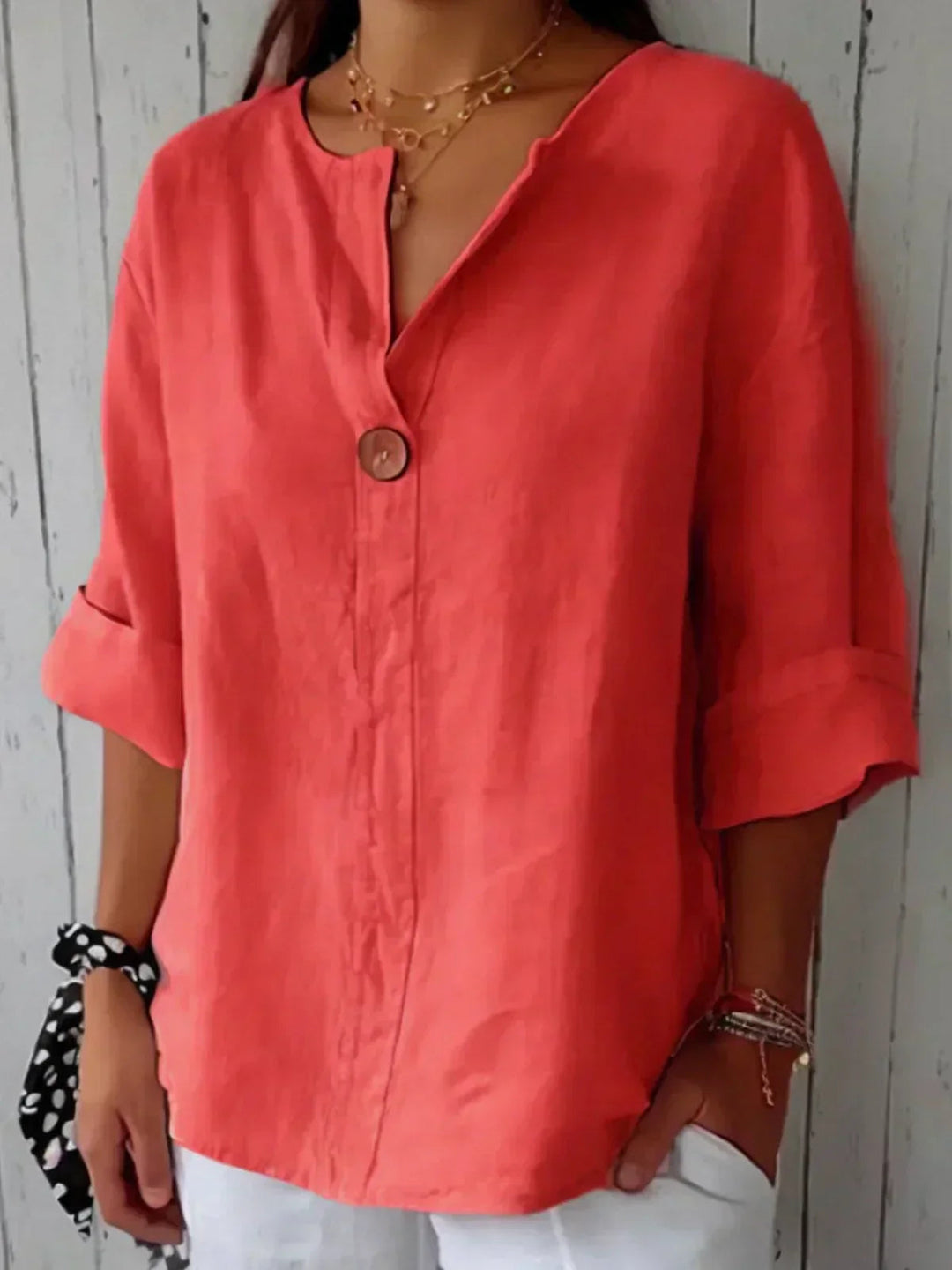 KAMILA | Casual V-Neck Blouse