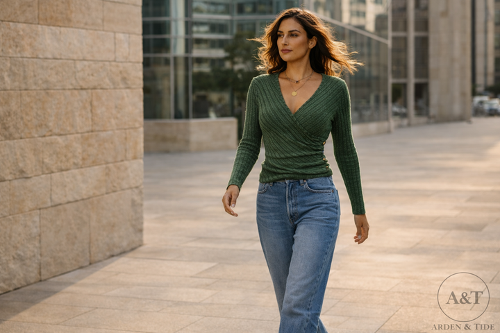 Aurora - Wrap Knit Top