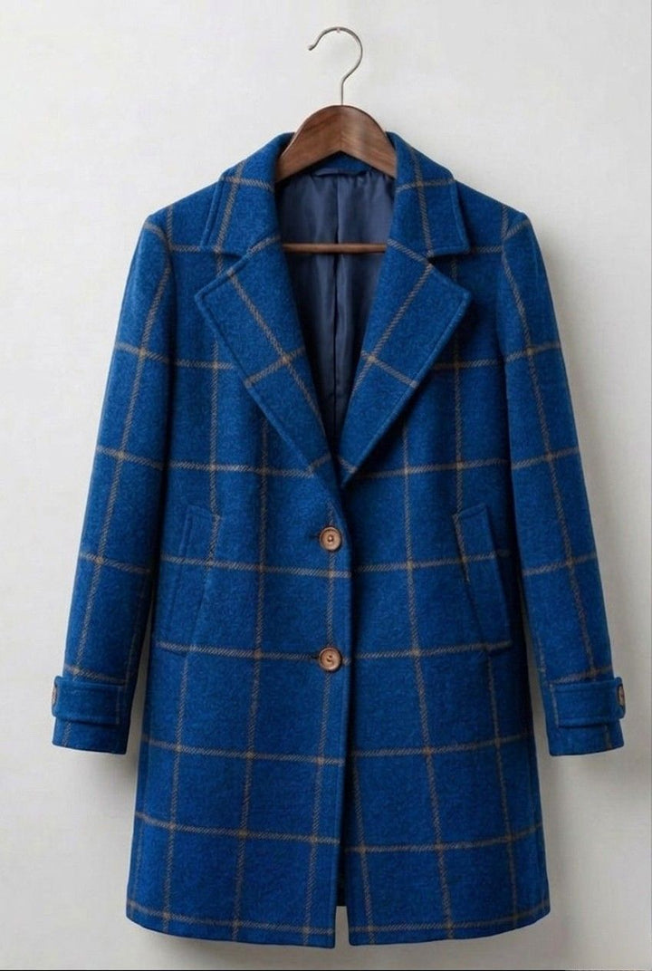 Jules™ | Long Tweed Plaid Coat